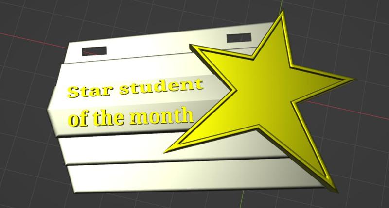 Badge and Medal of the Best Student of the Month