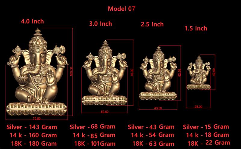 Ganesh Ji Model 07 Light Weight  Models in All Sizes