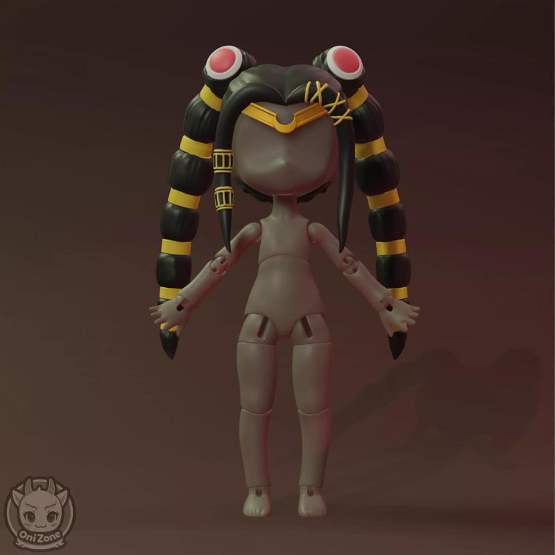 Custom nendoroid hair Black Sailor Moon fanart