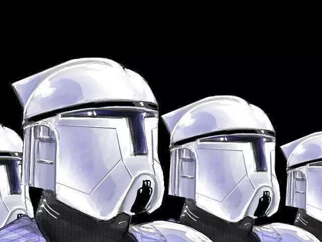 Concept art phase 1 clone trooper helmet for 12 inch figure