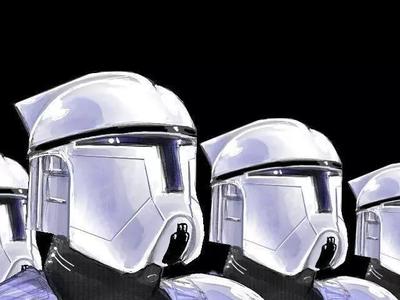 Concept art phase 1 clone trooper helmet for 12 inch figure