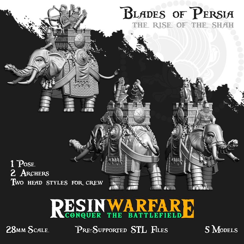 Persian Armored War Elephant - Blades of Persia