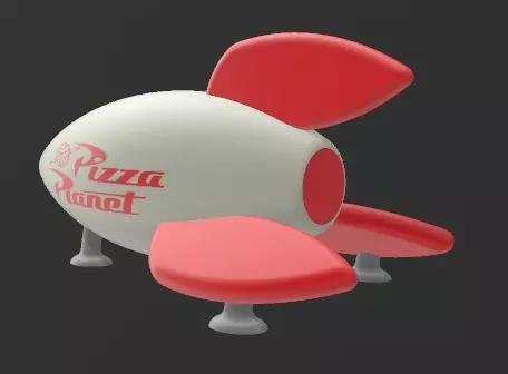 COHETE DE PIZZA PLANET A ESCALA 164 PARA HOTWHEELS