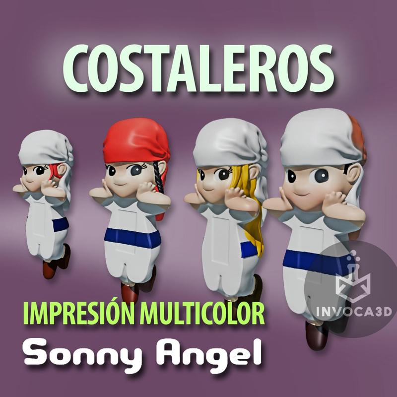 PACK COSTALEROS-COSTALERAS SONNY ANGEL - FIGURINES SEMANA SANTA - EASTER - COSTALERO-COSTALERA