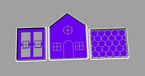 GINGER HOUSE COOKIE CUTTER CHRISTMAS HOUSE