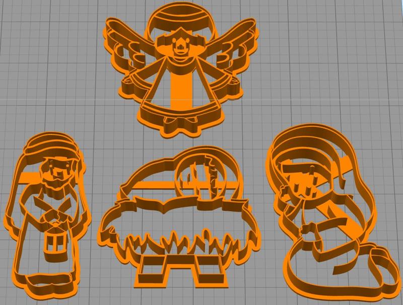 CHRISTMAS COOKIE CUTTERS CHRISTMAS CRIB KIT