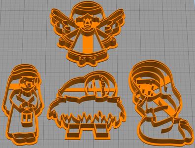 CHRISTMAS COOKIE CUTTERS CHRISTMAS CRIB KIT