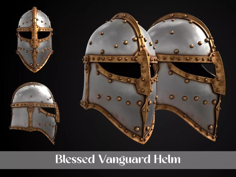 Stylized Medieval Helmet - Blessed Vanguard