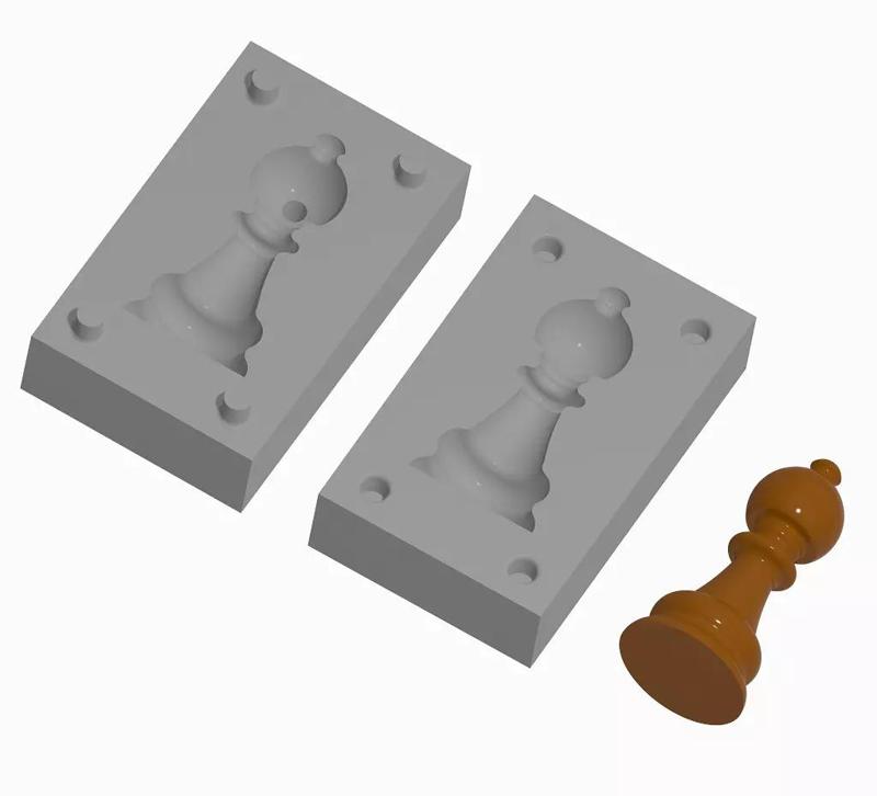 Chocolate Mold Chess Bishop