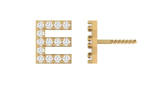 E Letter Alphabets Studs Earrings