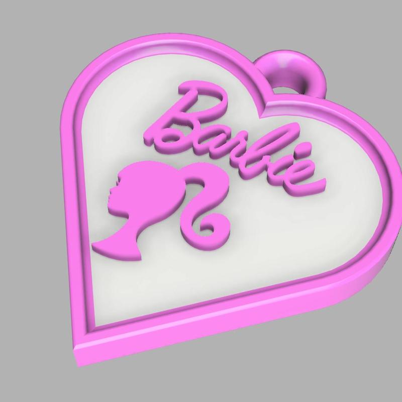 Barbie Heart Keychain