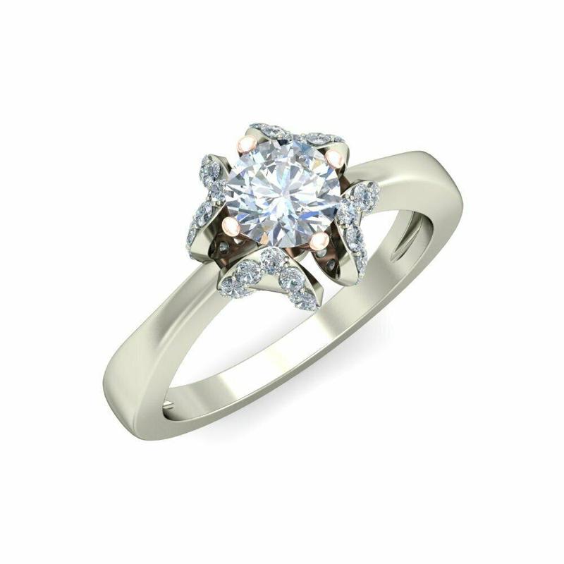 Solitaire Ring 3dm stl render 4view and detail images