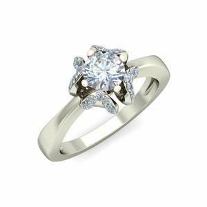 Solitaire Ring 3dm stl render 4view and detail images