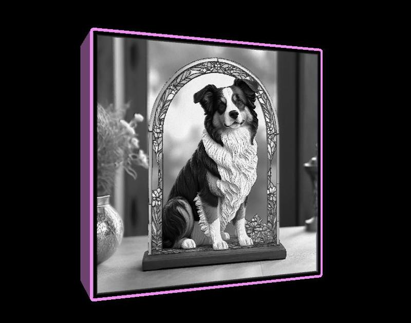 Lightbox Miniature American Shepherd lithophane