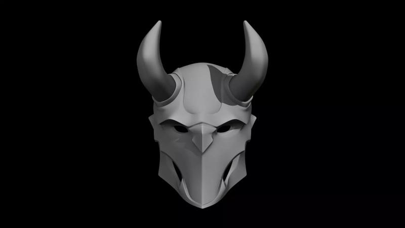 Leage of Legends Blood Moon Jhin Mask Replica Printable