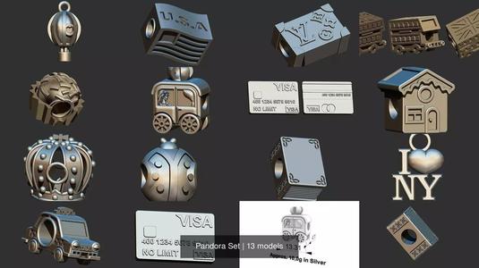 Pandora Set 3D Model Collection