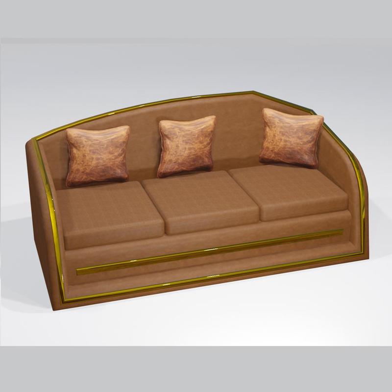 Gold Leather Sofa