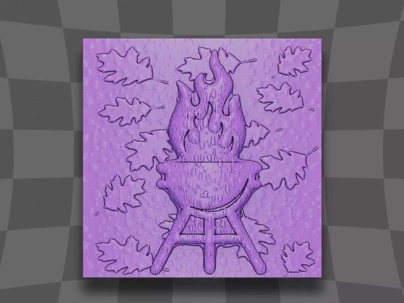 The winter stove deco