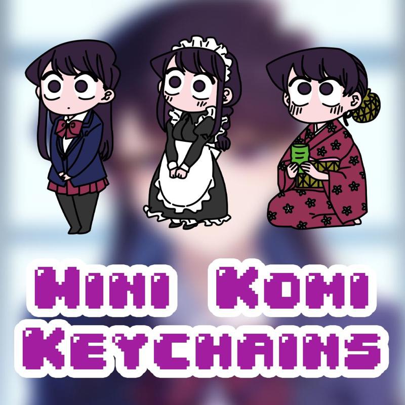 Komi San Outfits Keychains Pack (Komi can't communicate)