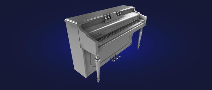 Acoustic piano + chair