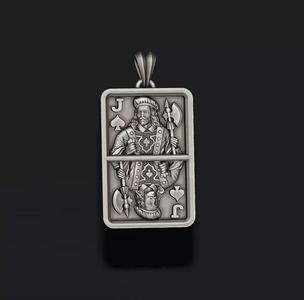 Spade Jack playing card pendant light