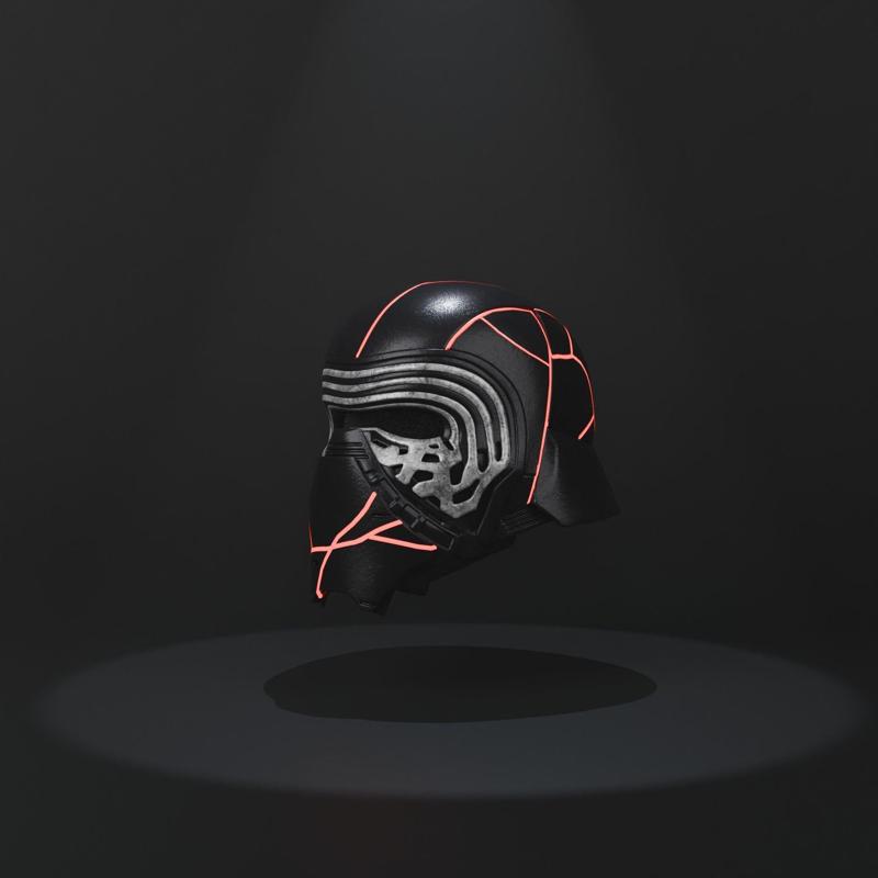 Kylo Ren Reforged Sci Fi Helmet STL File for 3D Cosplay Printing