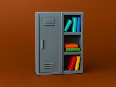 Bookshelf Cabinet Figurine – Decorative Miniature