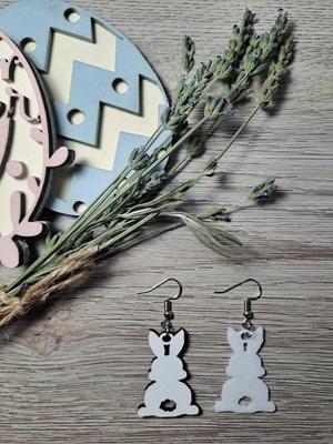 EASTER BUNNY EARRING 5 3D PRINT & LASER CUT