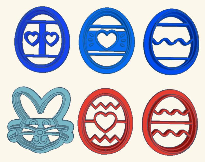 EASTER EGGS COOKIE CUTTERS set