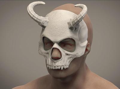 Halloween Skull Masquerade Daemon mask