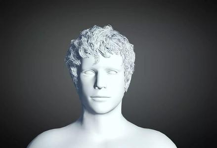 3D Hair style for Man 82 3D model