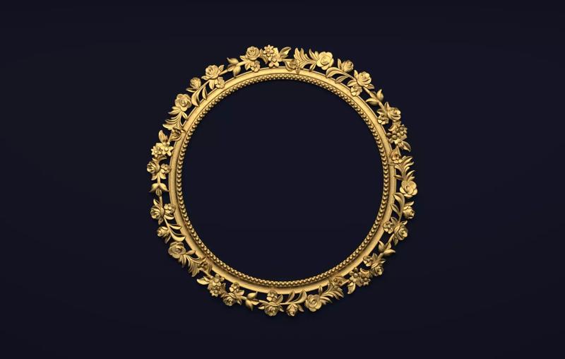 Frame mirror 3D model 08