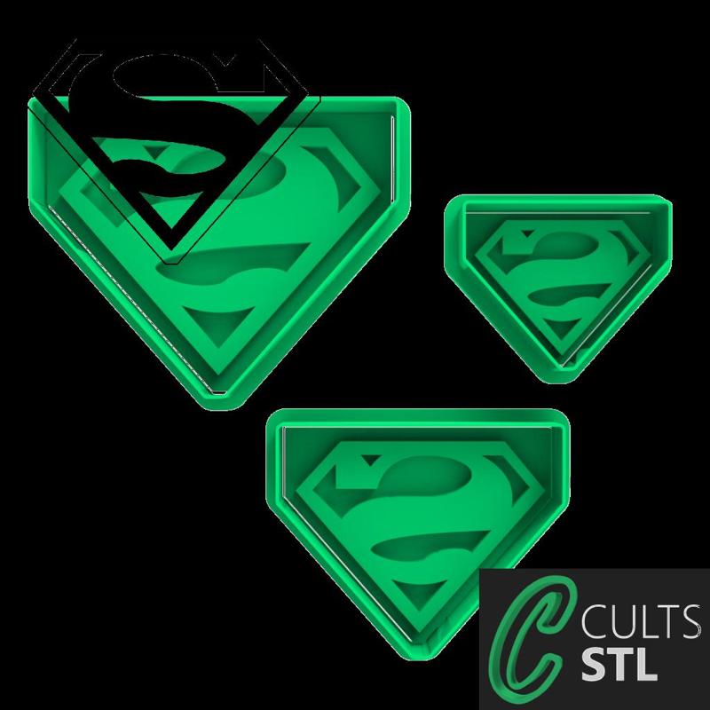 KIT CORTADORES SUPERMAN - 5, 7 e 9cm
