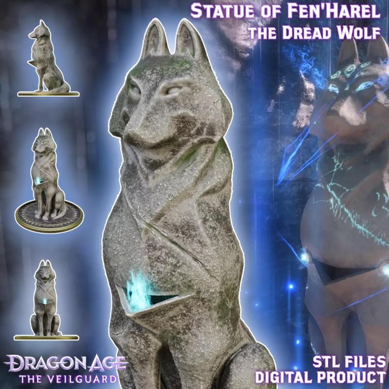 Fantasy Statue of Fen Harel Solas Dragon Age Veilguard