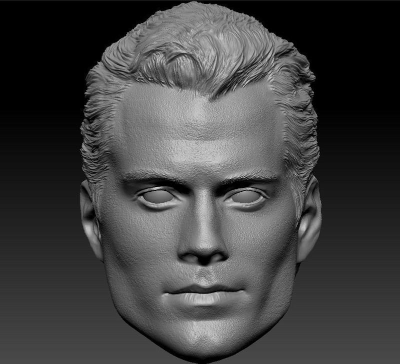 Henry Cavill SuperMan HeadSculpt For Action Figure