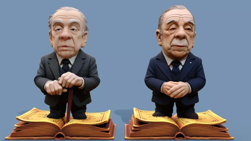 Jorge Luis Borges Chibi printable