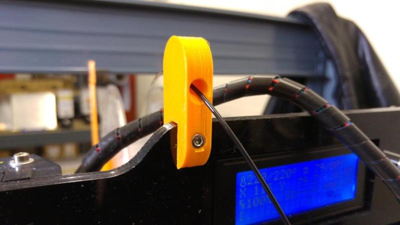 Filament guide for 8mm Acrylic Frame (Migbot Prusa i3)