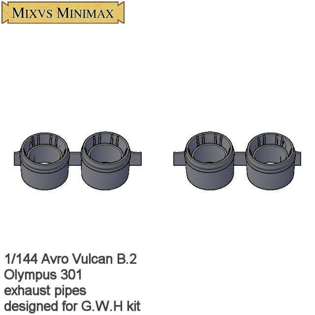 1/144 Olympus 301 jet pipes