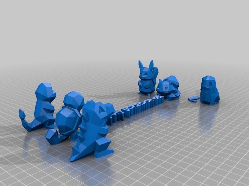 low poly Pokemon set