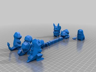 low poly Pokemon set