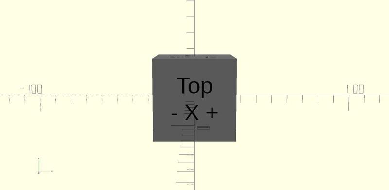 OpenSCAD Axis Alignment Cube