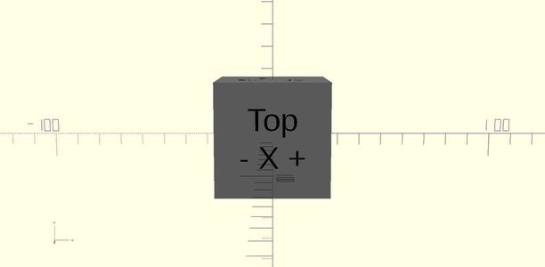 OpenSCAD Axis Alignment Cube