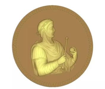 King Painting Coin Relief for Cam Print  and Dies jewelry