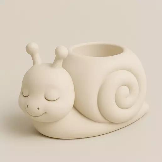 Snail Serenity Pot  Cute 3D Printable Planter