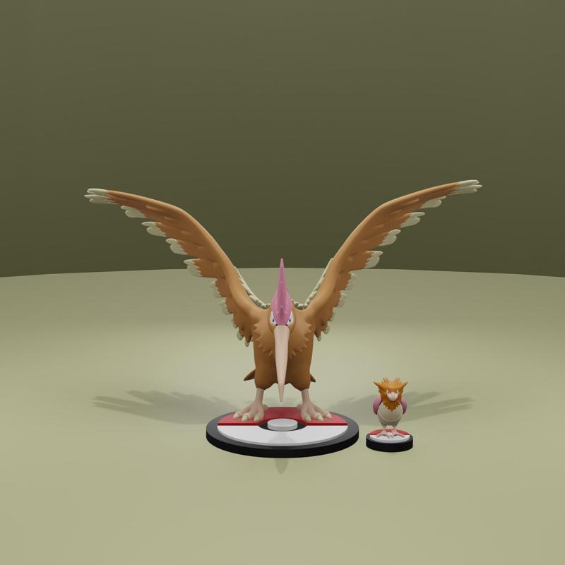 Pokemon No. 021, 022 Spearow, Fearow