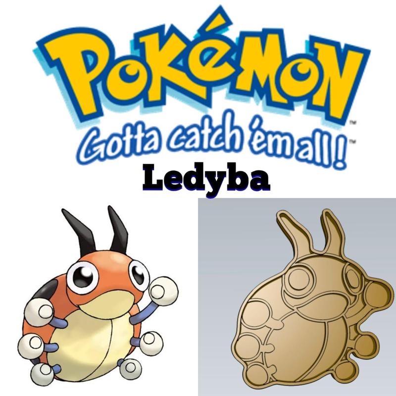 AMAZING POKEMON ledyba COOKIE CUTTER STAMP CAKE DECORATING