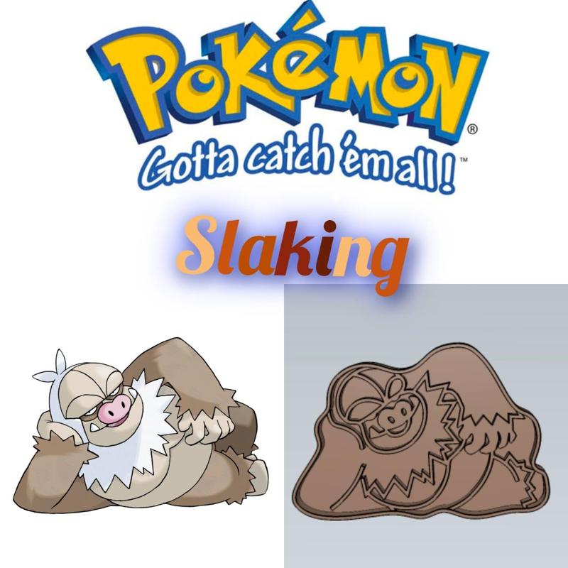 AMAZING POKEMON slaking COOKIE CUTTER STAMP CAKE DECORATING
