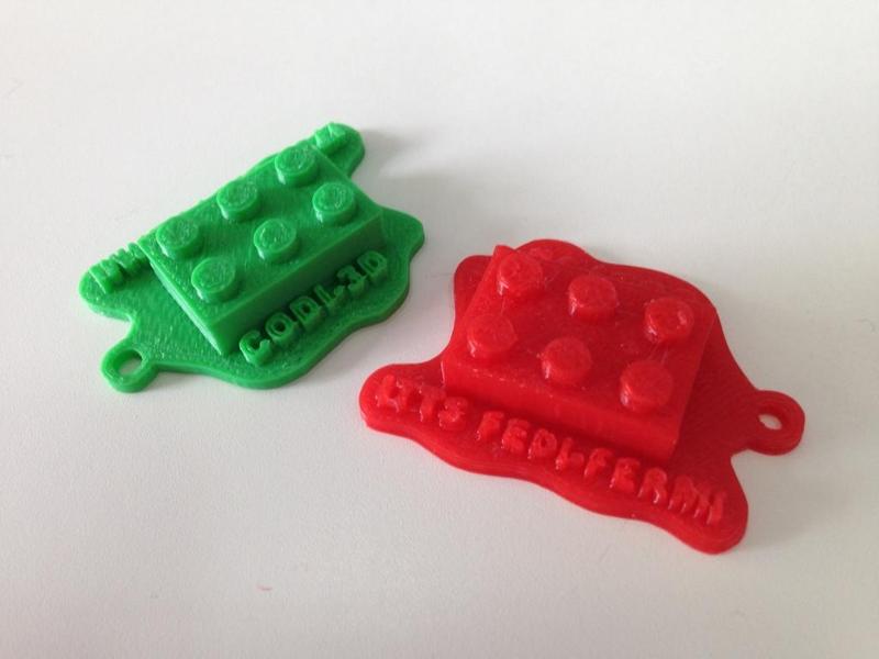 Portachiavi CODI-3D per ricordo raggiungimento finale ITTS FEDI-FERMI. Campioni Italiani First® LEGO® League!