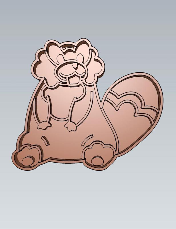Amazing Pokemon Bibarel Cookie Cutter Stamp Cake Decorating