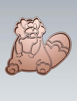Amazing Pokemon Bibarel Cookie Cutter Stamp Cake Decorating